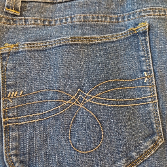 Lee Perfect Fit Just Below Waist Dark Wash High Rise Straight Leg Jeans Size 16 - Picture 7 of 14